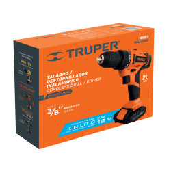 Taladro inalámbrico 3/8", 12 V, Truper