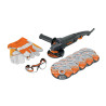 Combo esmeriladora 4-1/2",950W, discos, lentes y guantes,IND